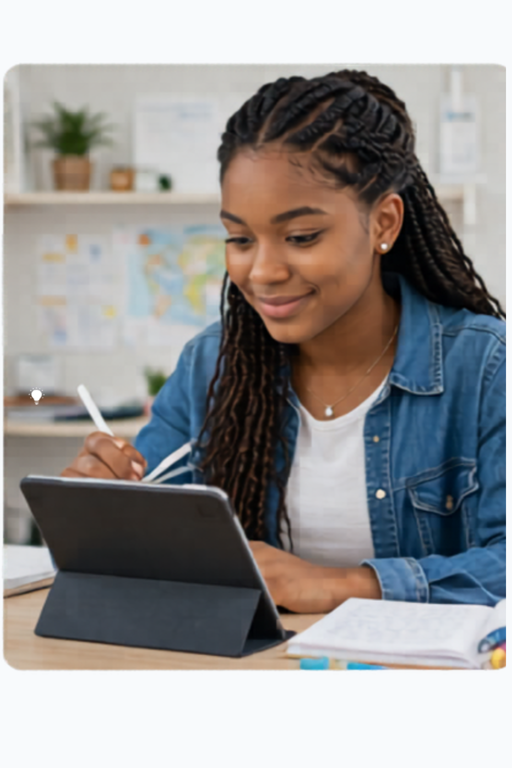 Student using AI tools on tablet to study smarter - book a free Cognify AI call